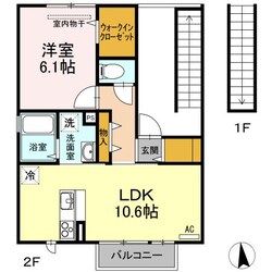 ツインヒルズBの物件間取画像